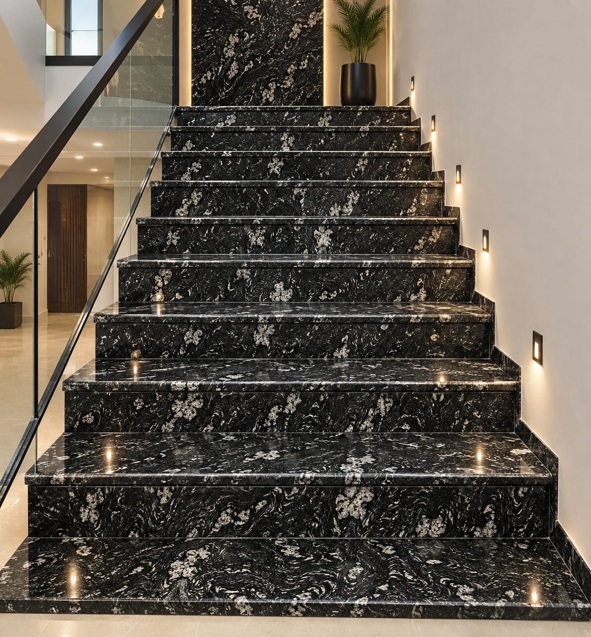 Forest black  natural stone slab
